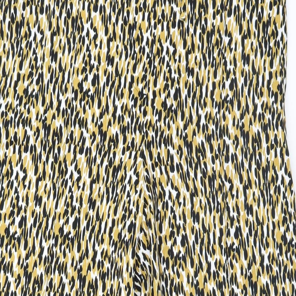 Marks and Spencer Womens Multicoloured Animal Print  Trousers  Size 16 L28 in