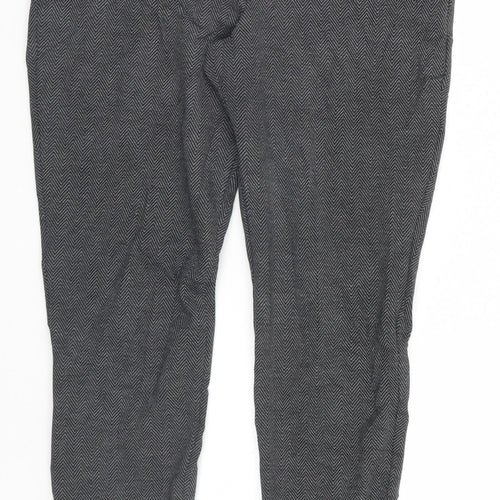 Dorothy Perkins Womens Grey Herringbone  Trousers  Size 12 L28 in