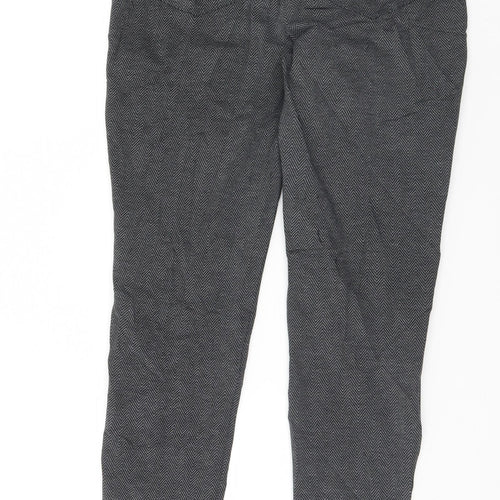 Dorothy Perkins Womens Grey Herringbone  Trousers  Size 12 L28 in