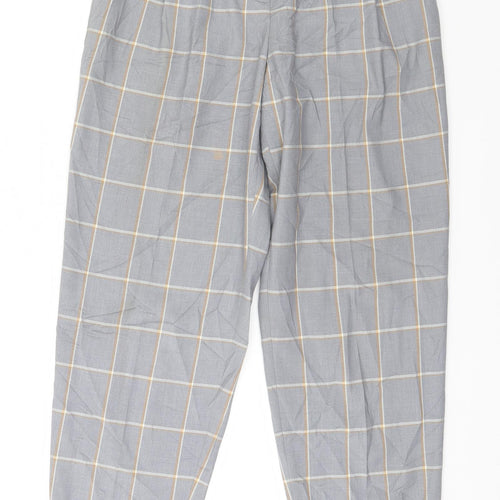 Topshop Womens Grey Plaid  Trousers  Size 6 L27 in