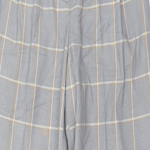 Topshop Womens Grey Plaid  Trousers  Size 6 L27 in