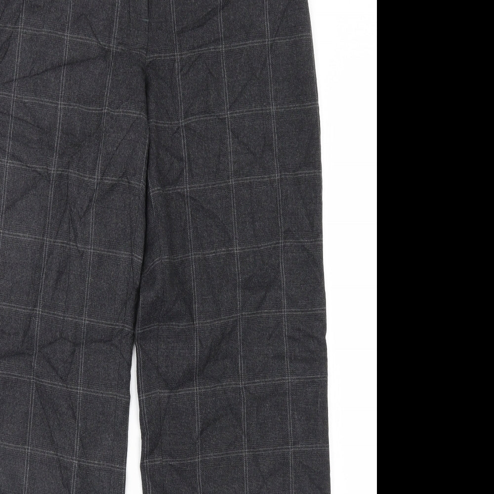 NEXT Womens Grey Plaid  Trousers  Size 8 L30 in