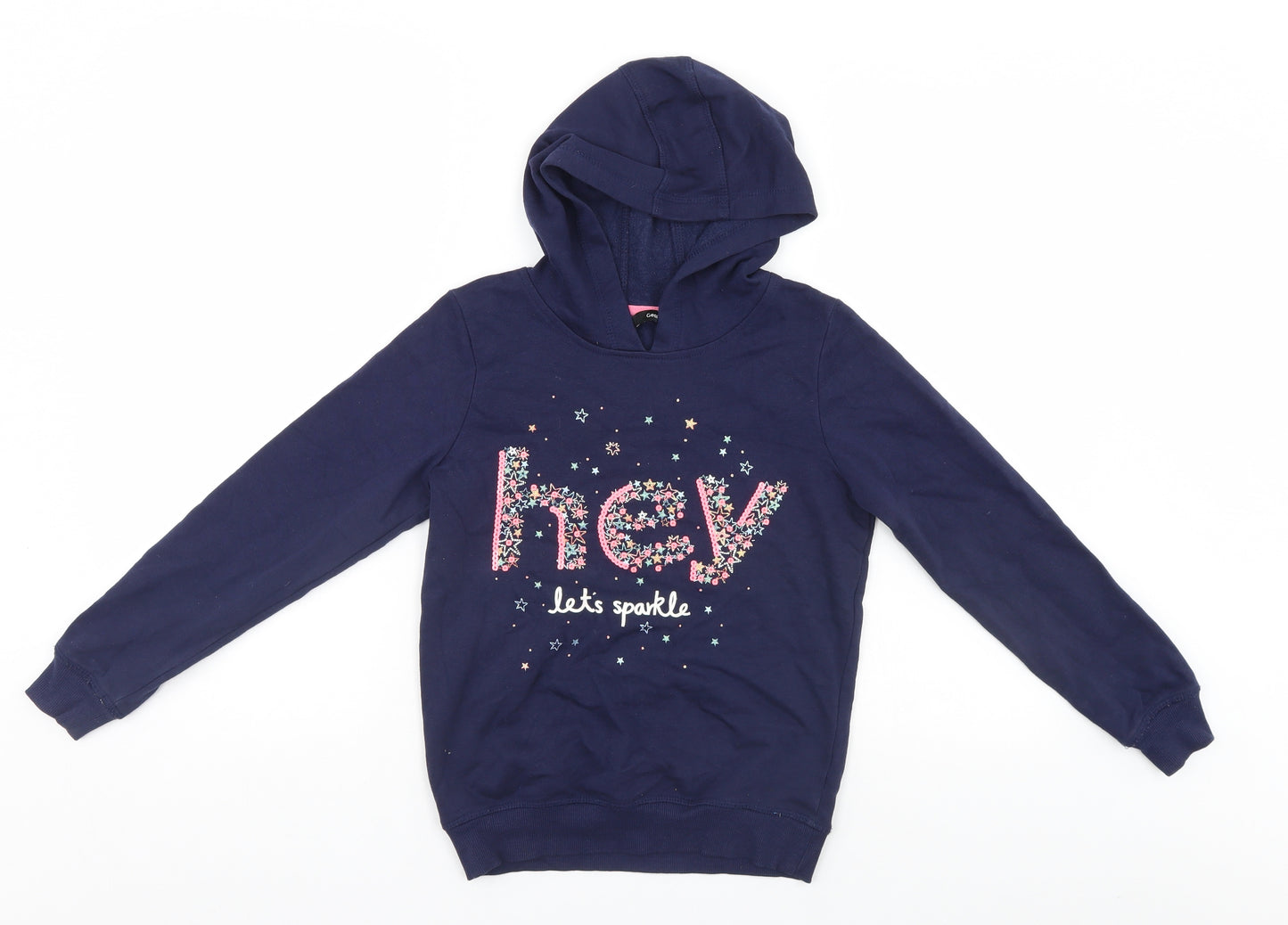 George Girls Blue   Pullover Hoodie Size 9-10 Years  - Hey Let's Sparkle