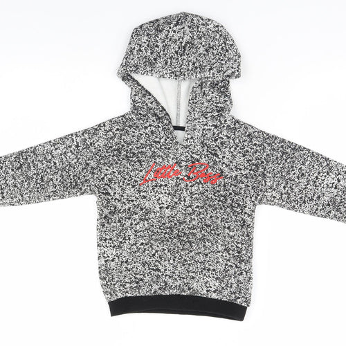 Matalan Boys White Animal Print  Pullover Hoodie Size 2-3 Years  - Little Boss