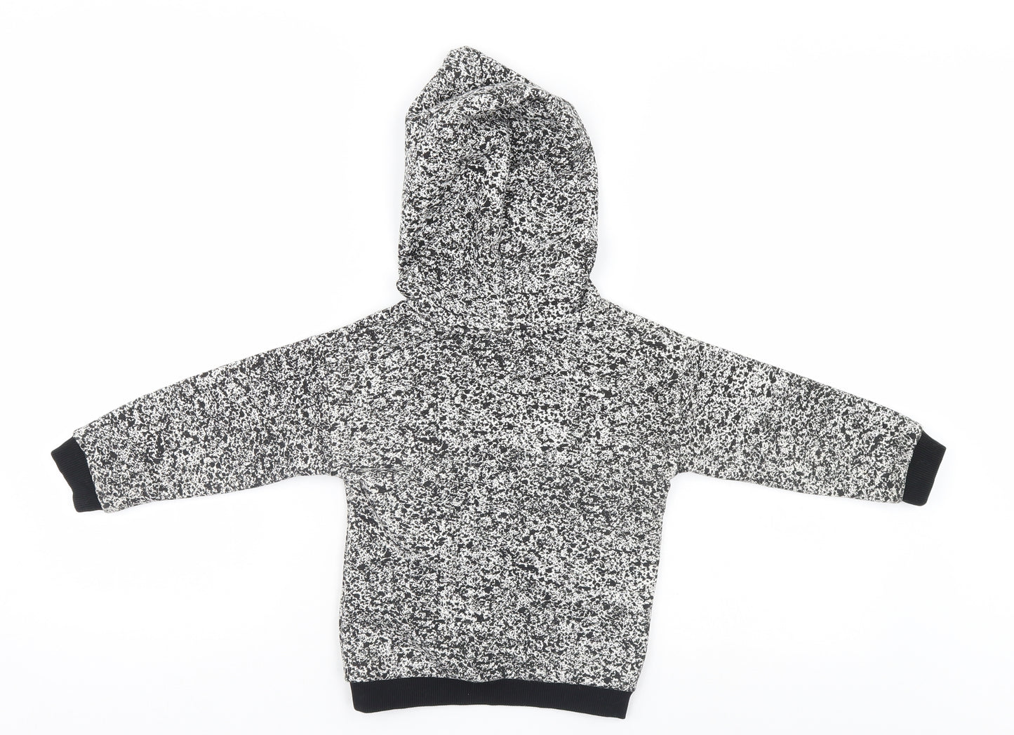 Matalan Boys White Animal Print  Pullover Hoodie Size 2-3 Years  - Little Boss