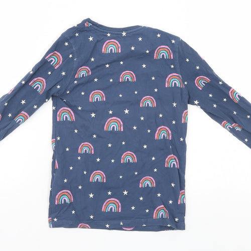 Marks and Spencer Boys Blue Geometric   Pyjama Top Size 5-6 Years  - Rainbow