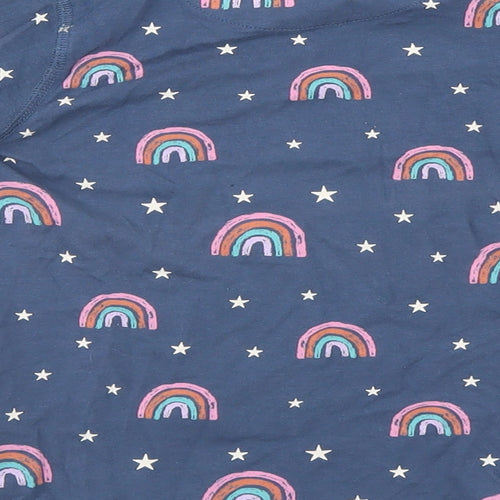 Marks and Spencer Boys Blue Geometric   Pyjama Top Size 5-6 Years  - Rainbow