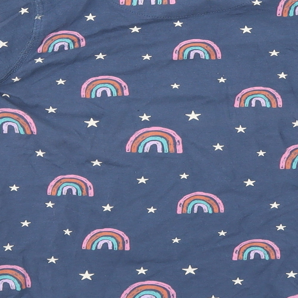 Marks and Spencer Boys Blue Geometric   Pyjama Top Size 5-6 Years  - Rainbow