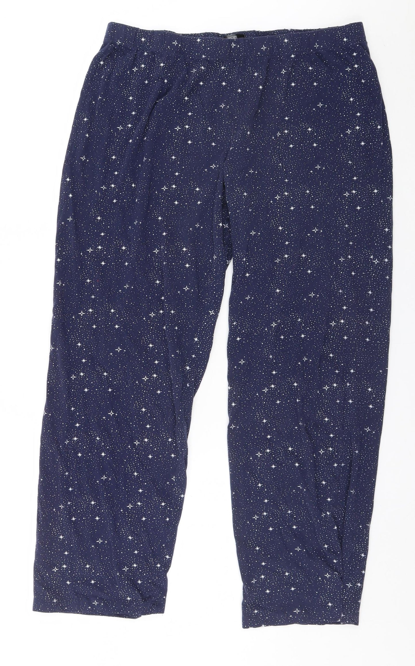 F&F Womens Blue Geometric   Pyjama Pants Size 16  - Stars
