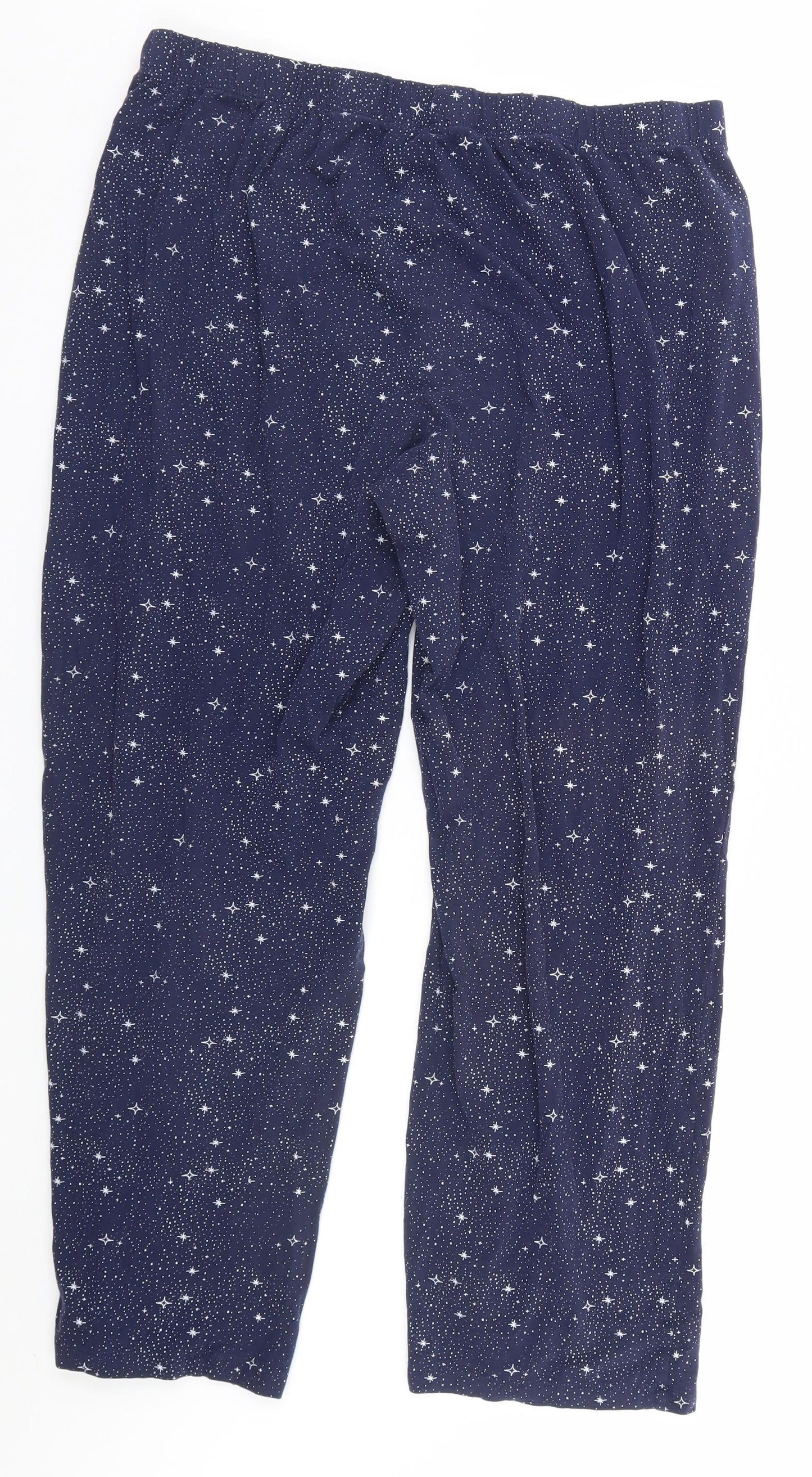 F&F Womens Blue Geometric   Pyjama Pants Size 16  - Stars