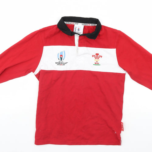 Rugby Girls Red   Basic Polo Size 9-10 Years  - Rugby, Wales, Japan 2019