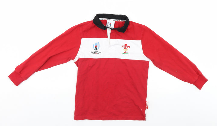 Rugby Girls Red Basic Polo Size 9-10 Years - Rugby, Wales, Japan 2019