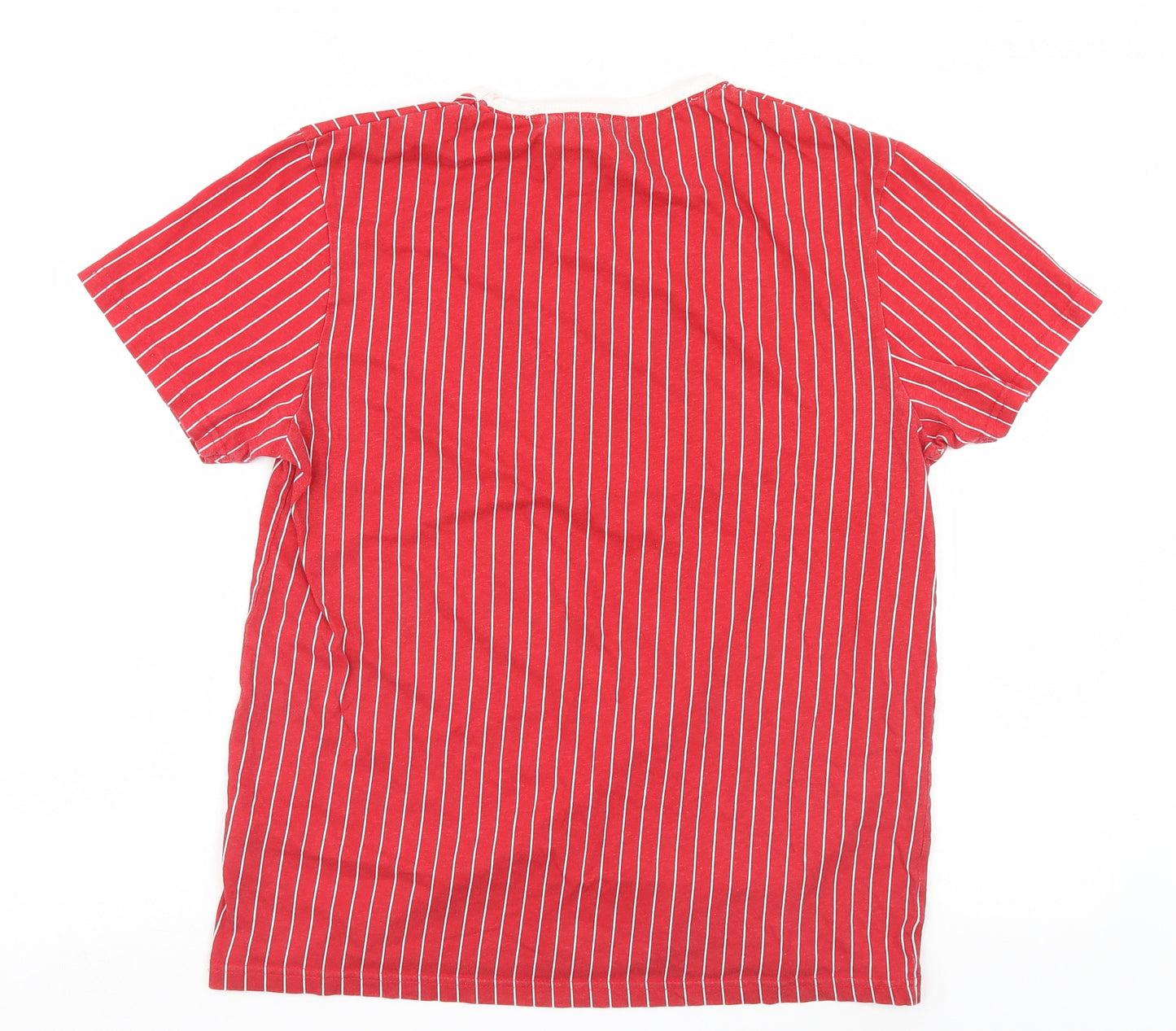 Primark Mens Red Striped   T-Shirt Size S  - Seoul, South Korea