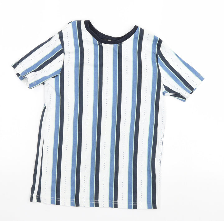 George Boys White Striped Basic T-Shirt Size 9-10 Years - Stay Real