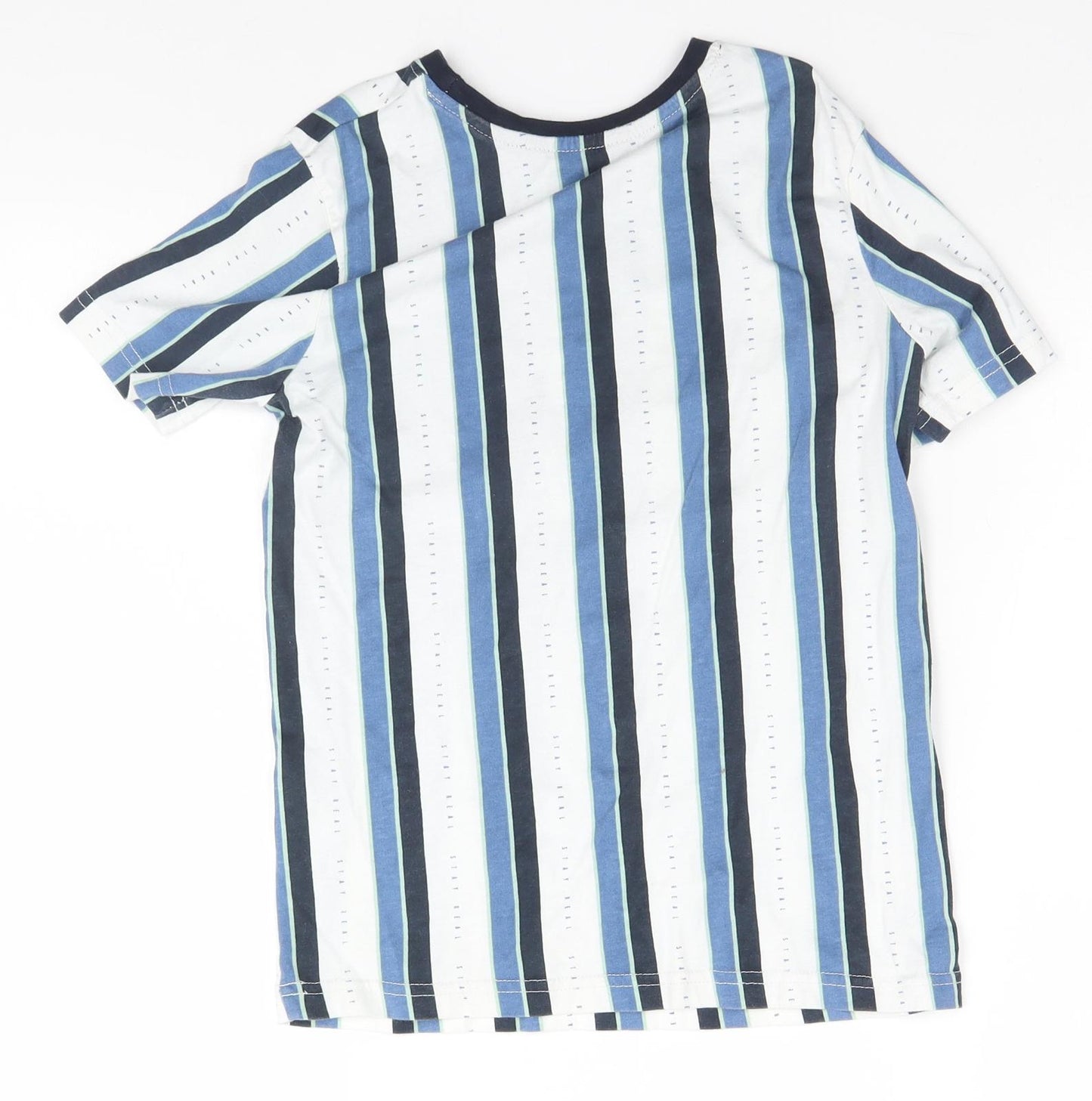 George Boys White Striped  Basic T-Shirt Size 9-10 Years  - Stay Real
