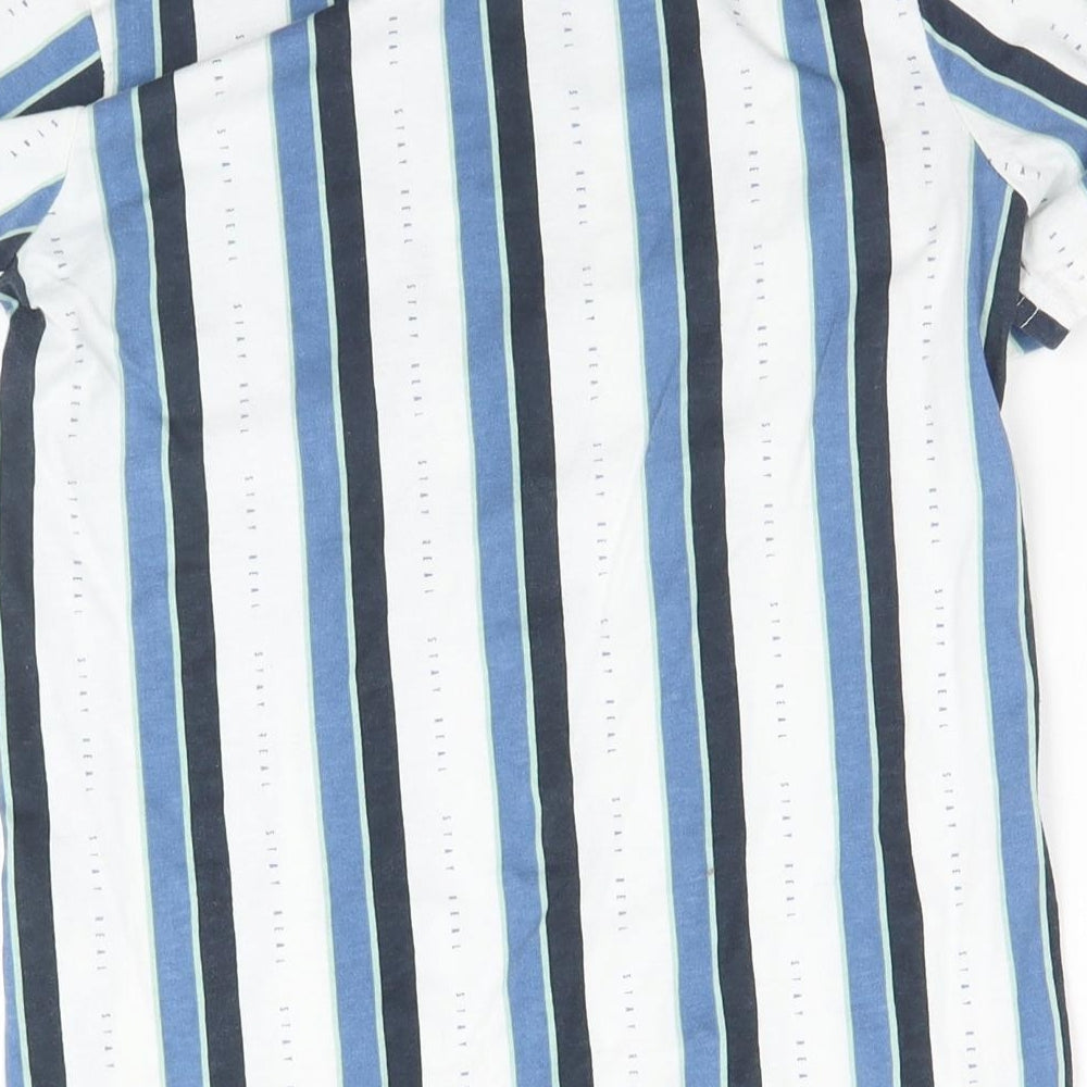 George Boys White Striped  Basic T-Shirt Size 9-10 Years  - Stay Real