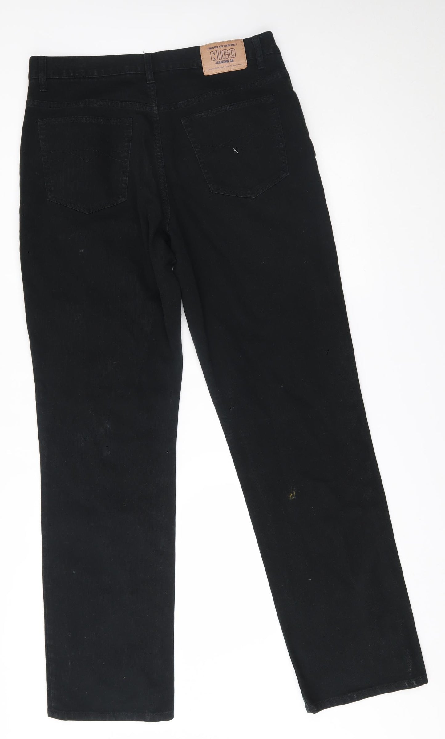 nico Mens Black   Straight Jeans Size 36 L32 in