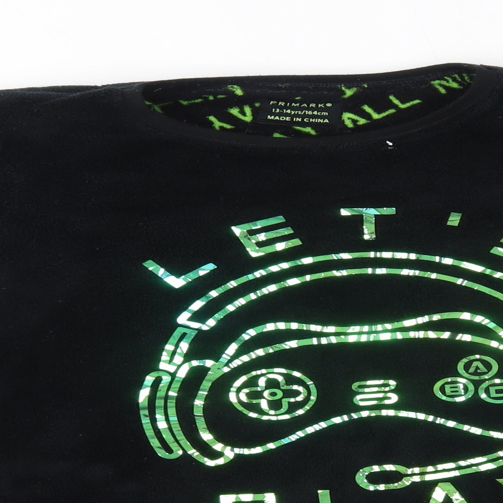 Primark Boys Black   Pullover Jumper Size 13-14 Years  - lets play