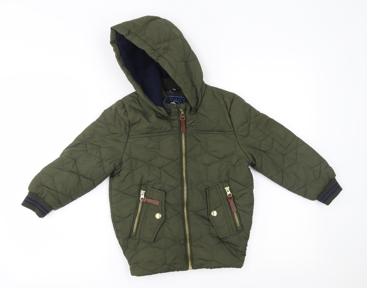 George Boys Green   Parka Coat Size 4-5 Years