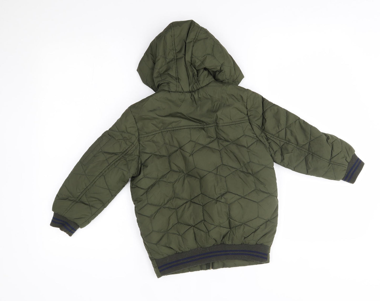 George Boys Green   Parka Coat Size 4-5 Years