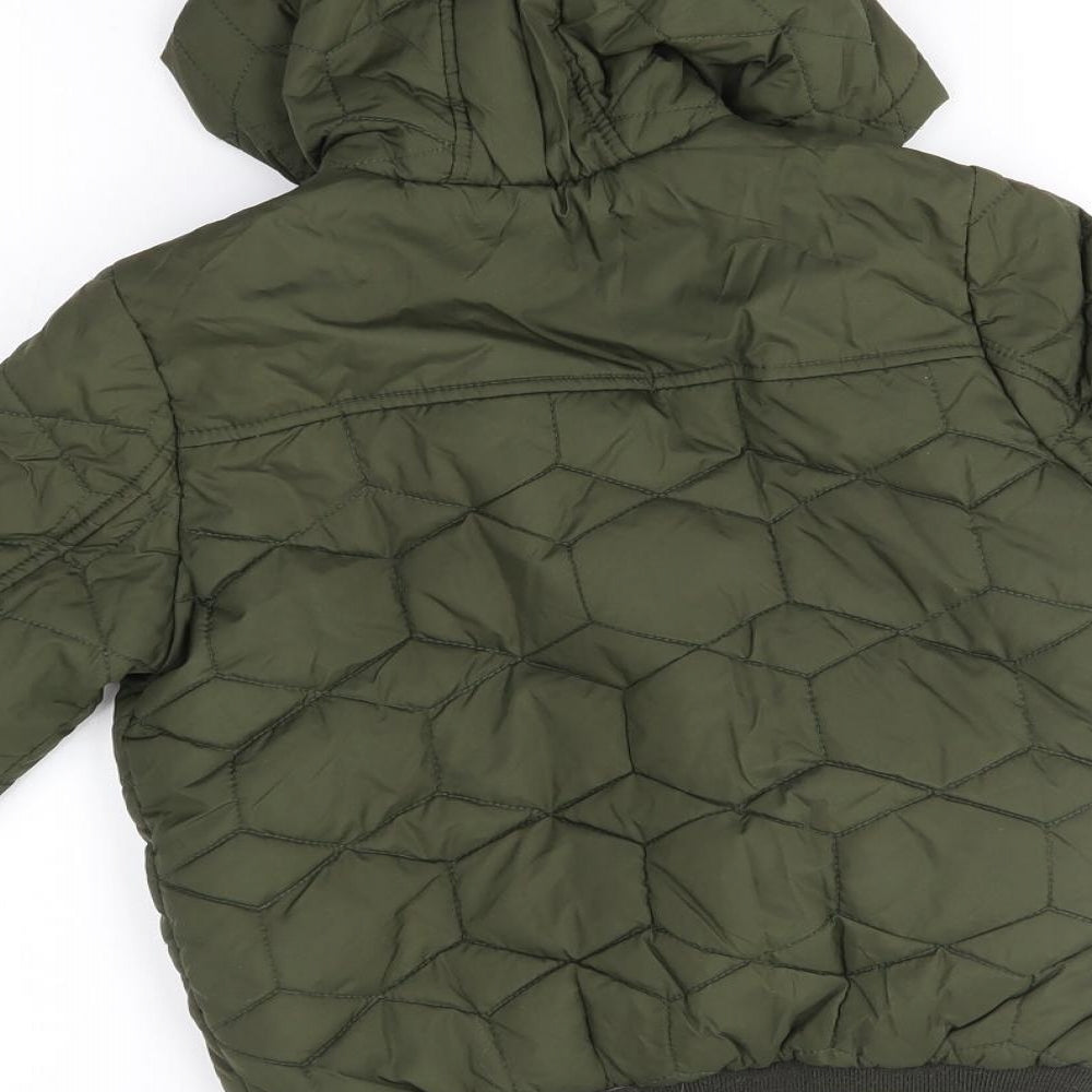 George Boys Green   Parka Coat Size 4-5 Years