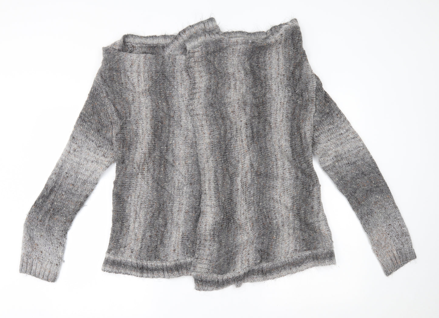 F&F Womens Grey Striped  Wrap Jumper Size 18