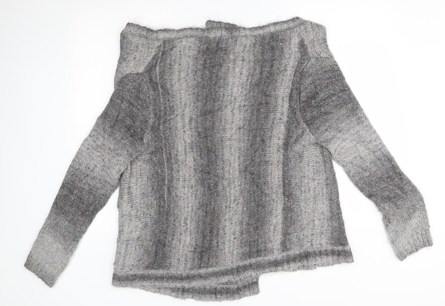 F&F Womens Grey Striped  Wrap Jumper Size 18