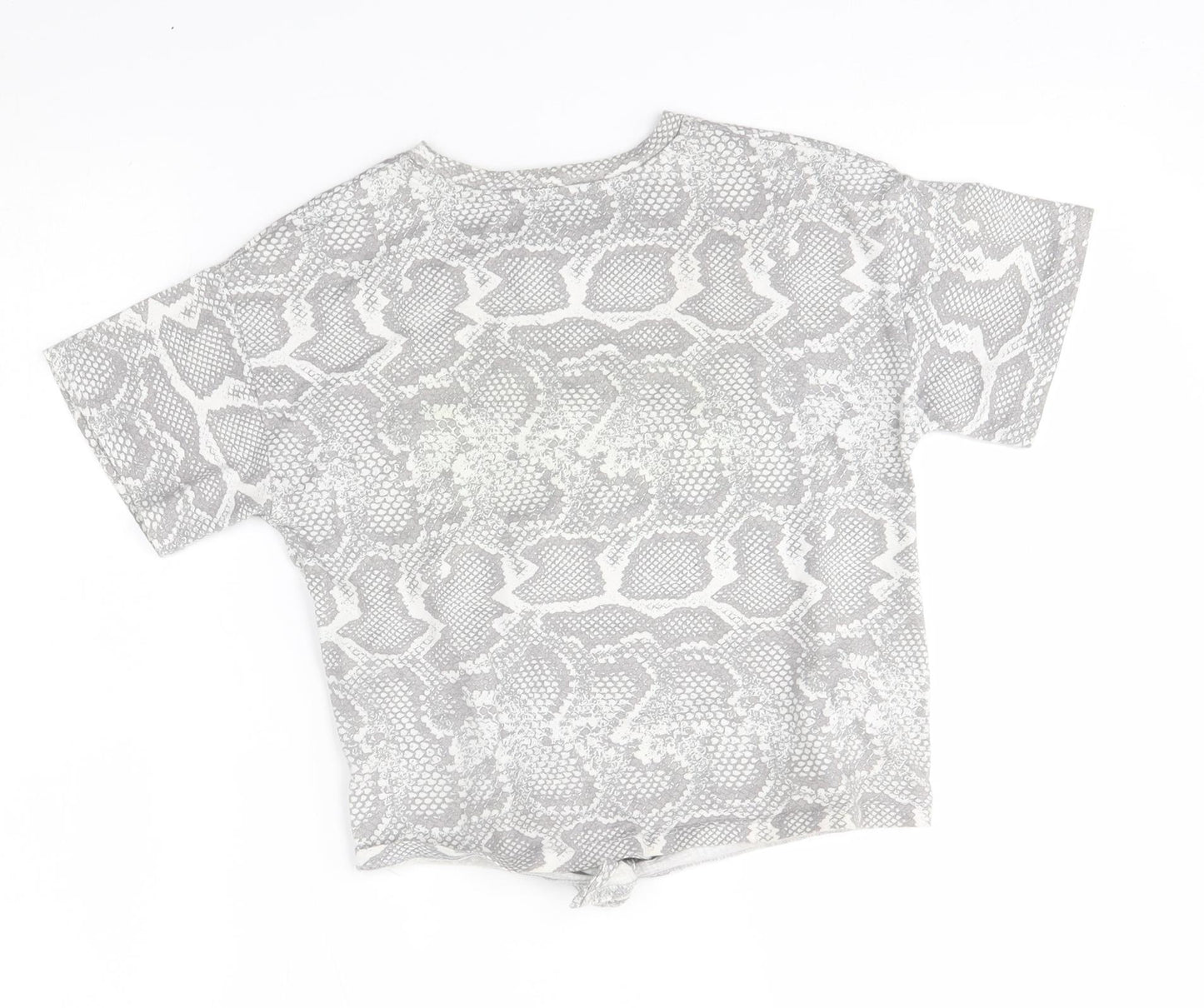 River Island Girls Grey   Basic T-Shirt Size 7-8 Years  - wild
