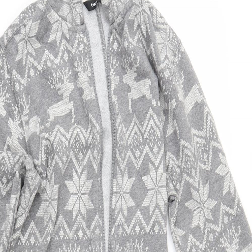 George Girls Grey Fair Isle   One Piece Size 8-9 Years