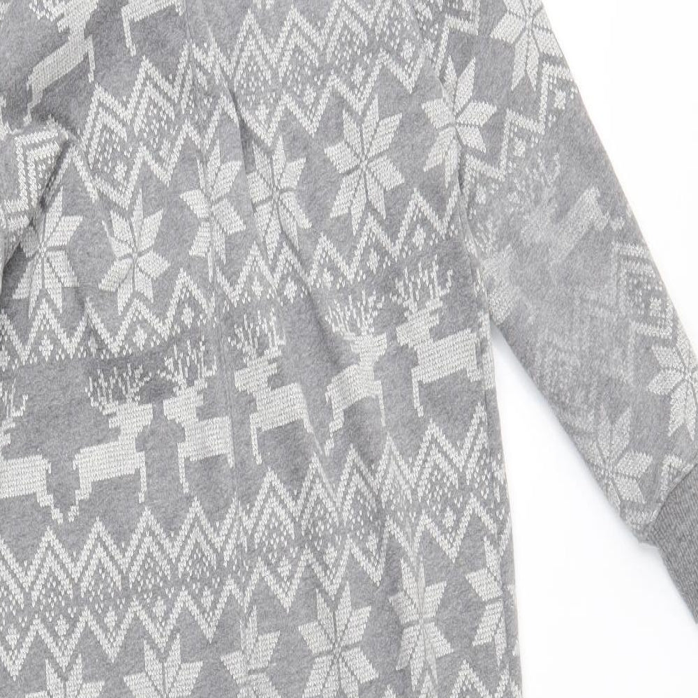 George Girls Grey Fair Isle   One Piece Size 8-9 Years