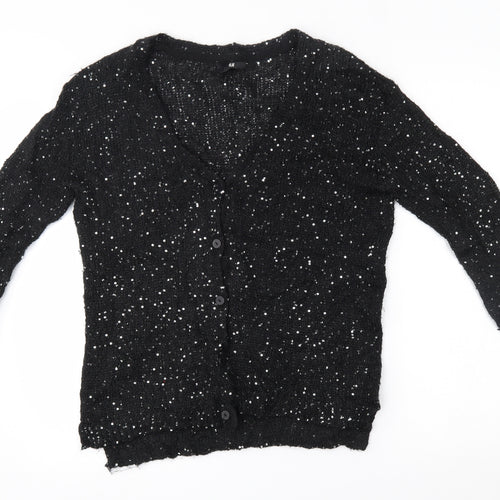 H&M Womens Black   Cardigan Jumper Size S