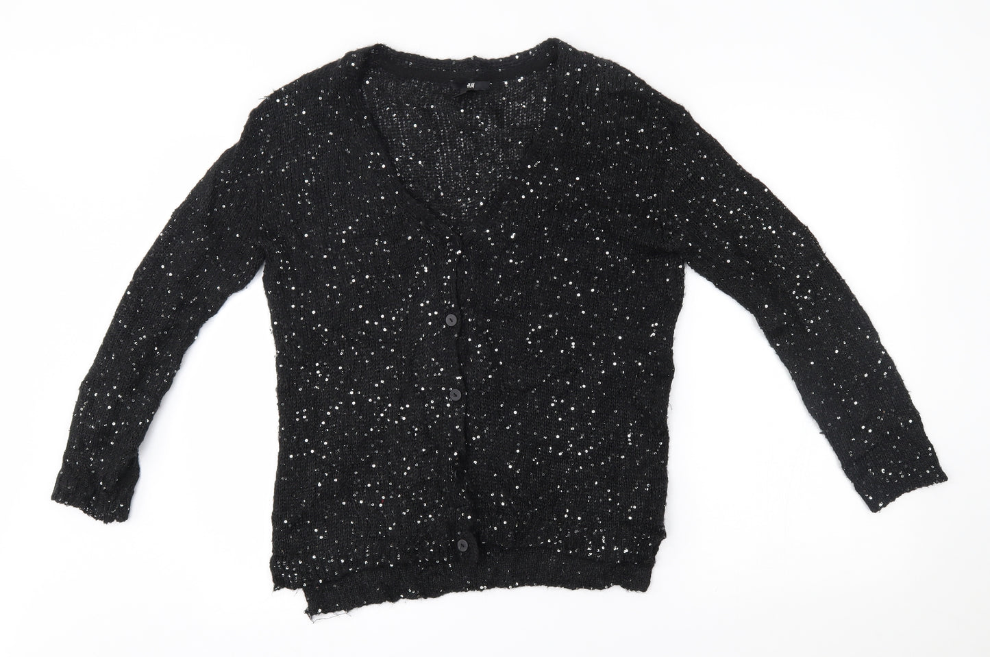 H&M Womens Black   Cardigan Jumper Size S