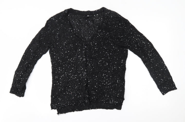 H&M Womens Black   Cardigan Jumper Size S