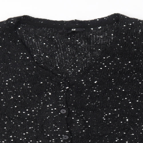 H&M Womens Black   Cardigan Jumper Size S