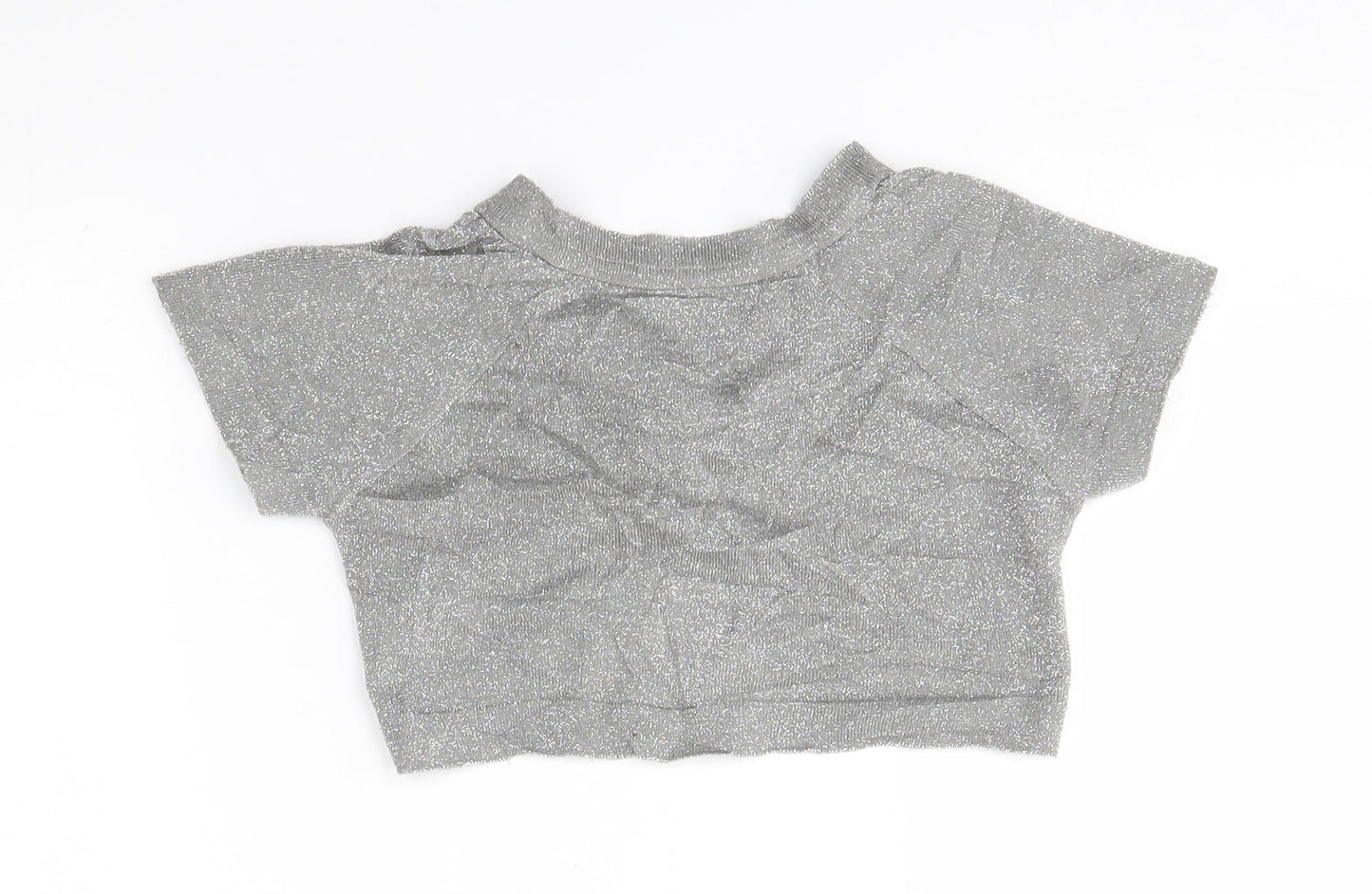 NEXT Girls Silver   Shrug Jumper Size 5-6 Years