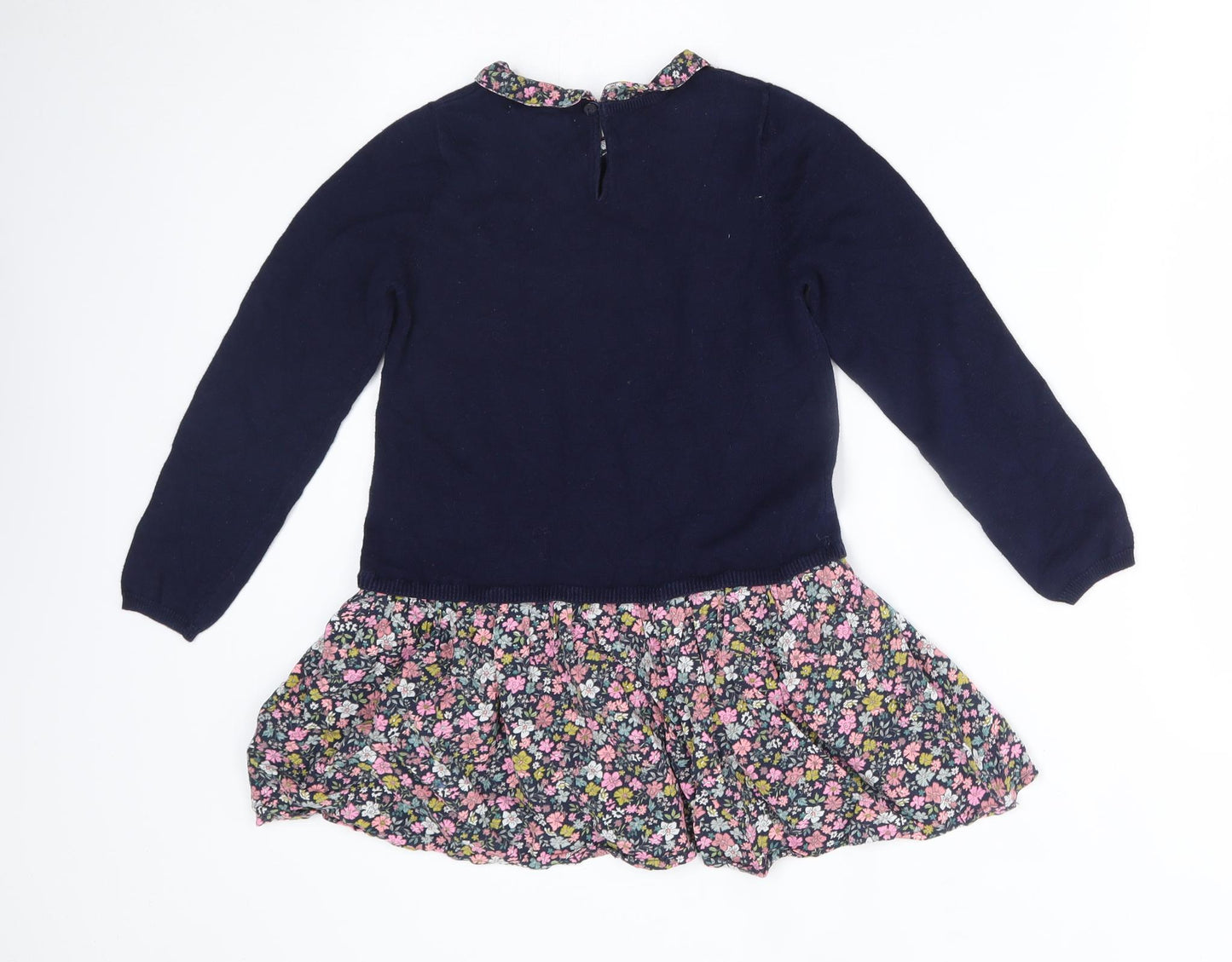 H&M Girls Blue   Jumper Dress  Size 6-7 Years