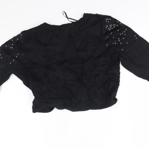 H&M Girls Black   Cardigan Jumper Size 10-11 Years