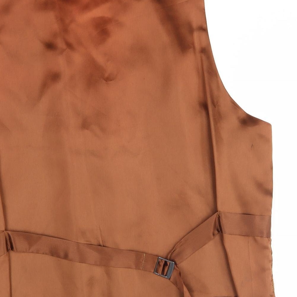 Preworn Mens Brown    Suit Waistcoat Size XL
