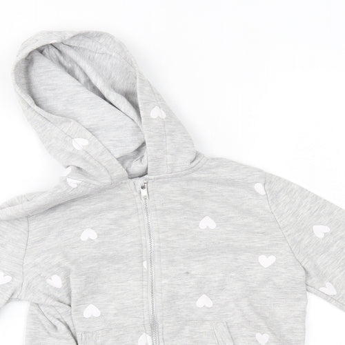 H&M Boys Grey   Full Zip Hoodie Size 8-9 Years