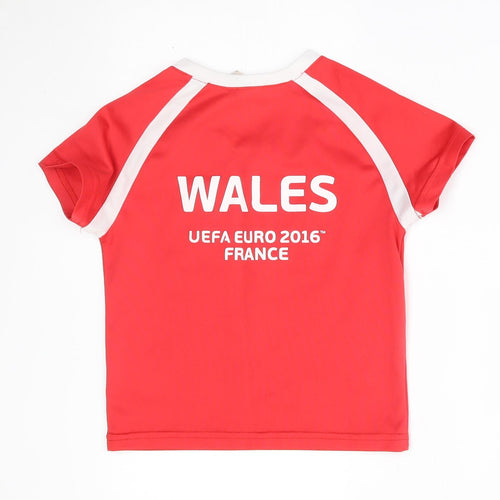 Euro 2016 Boys Red   Basic T-Shirt Size 3-4 Years  - wales