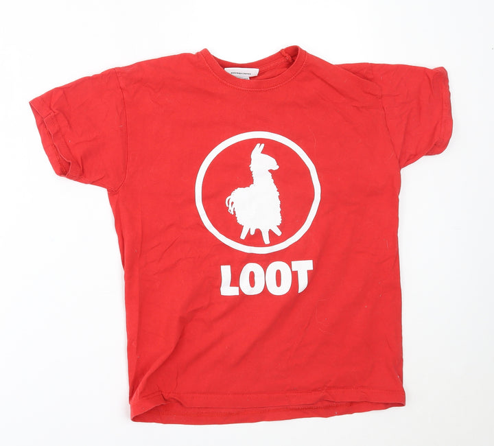 urban outlaws Boys Red Button-Up Size M - fortnite, loot