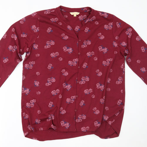 plum tree Womens Red Floral   Nightshirt Size 12