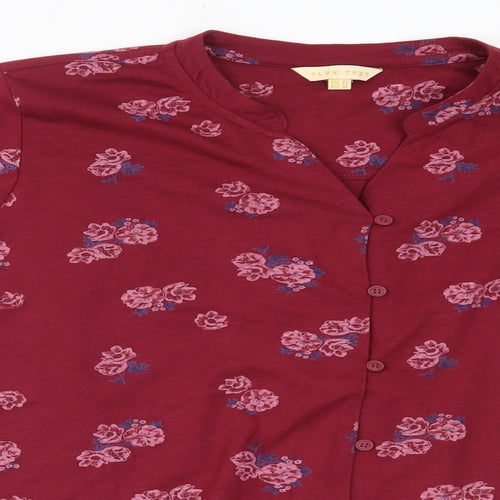 plum tree Womens Red Floral   Nightshirt Size 12