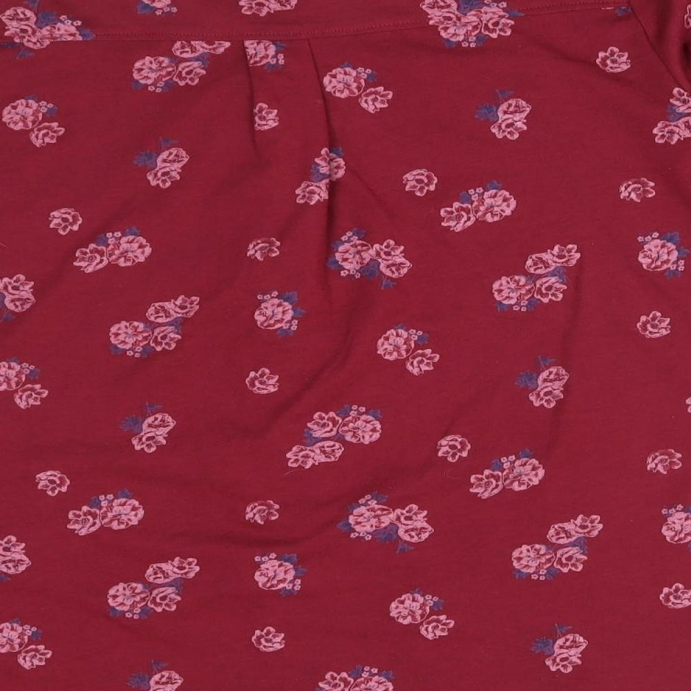 plum tree Womens Red Floral   Nightshirt Size 12