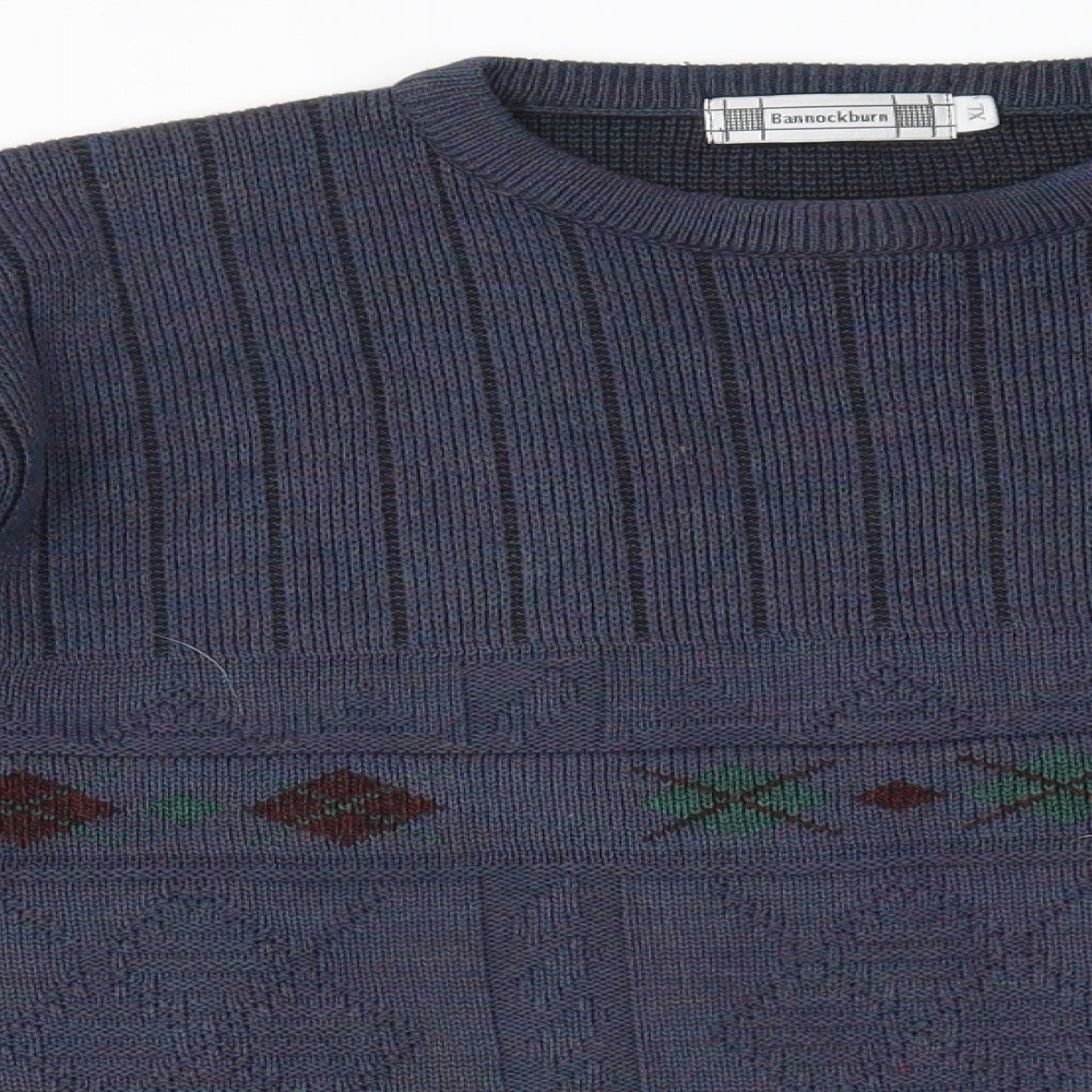 bannockburn Mens Blue   Pullover Jumper Size XL