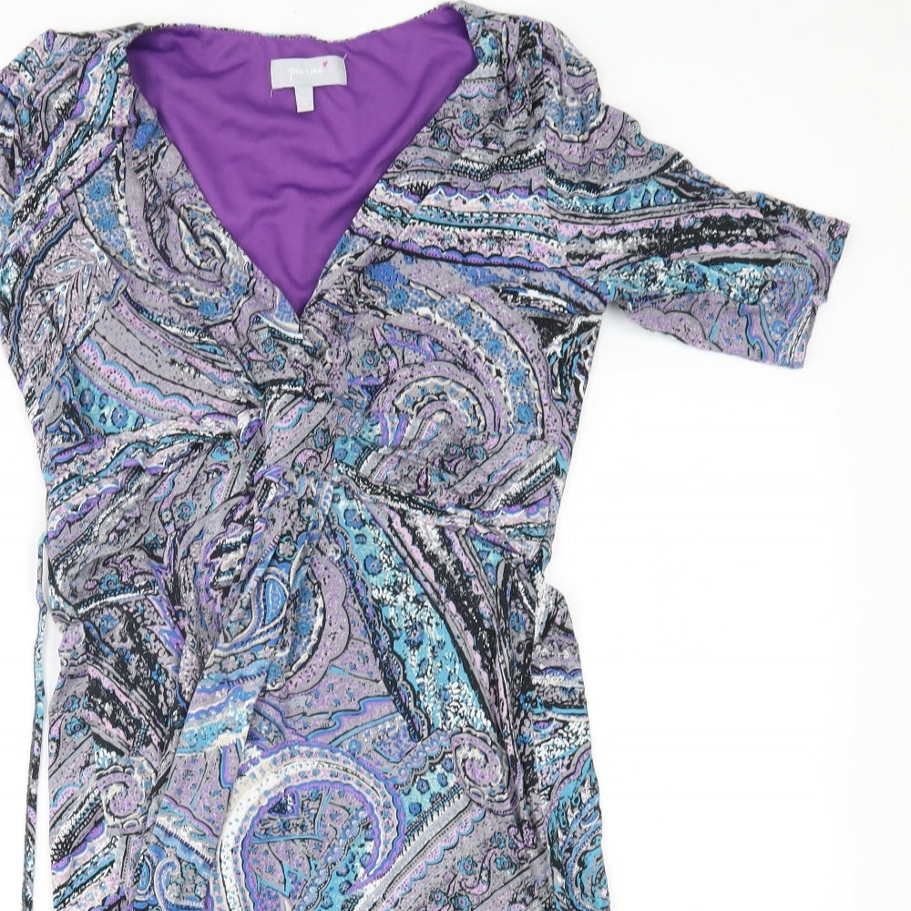 M&S Womens Purple   Wrap Dress  Size 14