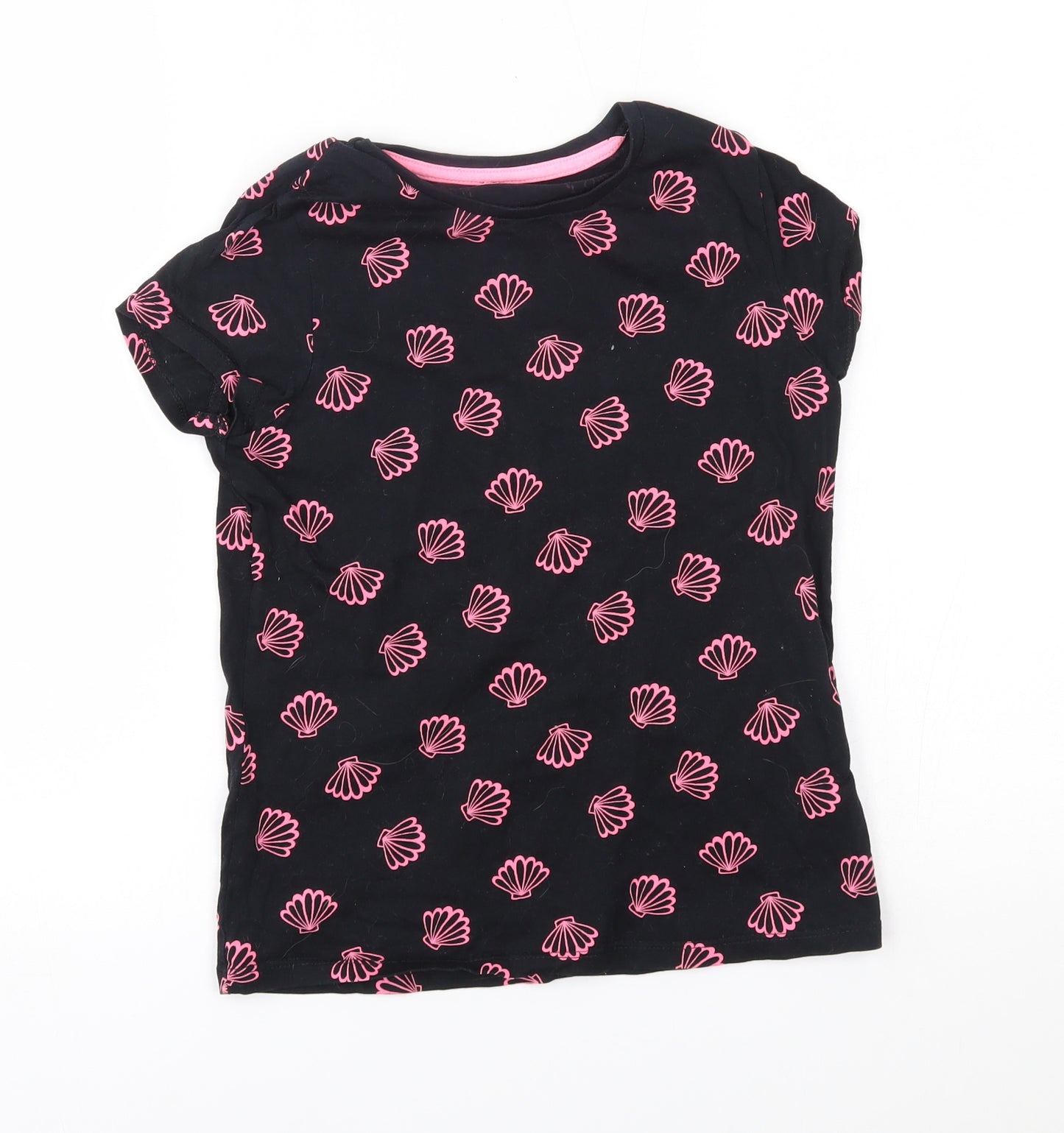 George Girls Black   Basic T-Shirt Size 10-11 Years