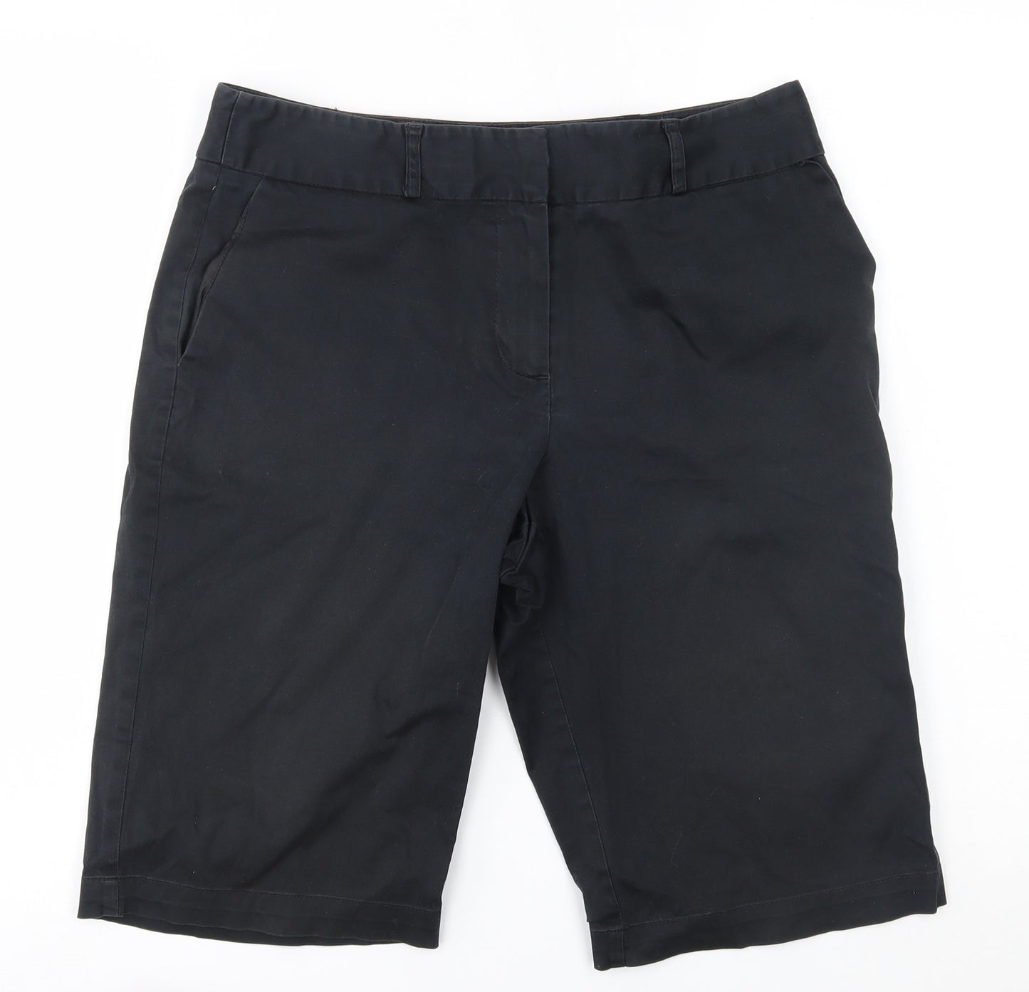 M&S Womens Black   Chino Shorts Size 12