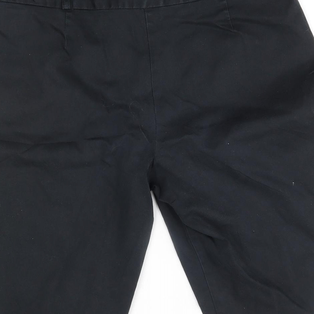 M&S Womens Black   Chino Shorts Size 12