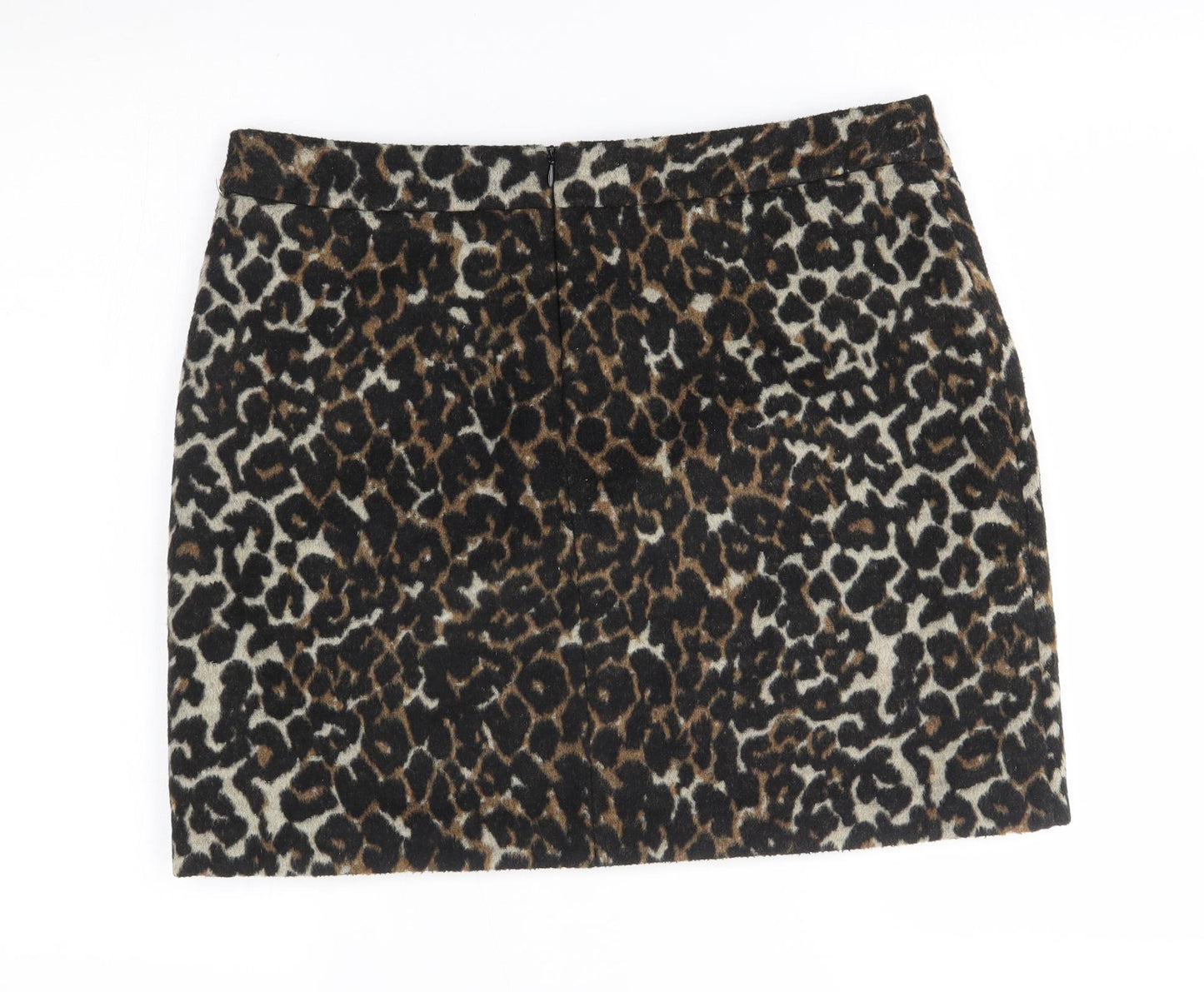 George Womens Brown Animal Print  A-Line Skirt Size 14